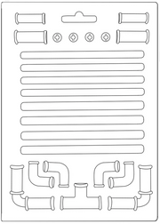 STAMPERIA -TEXTURE PLATE A5 PIPES K3PTA571